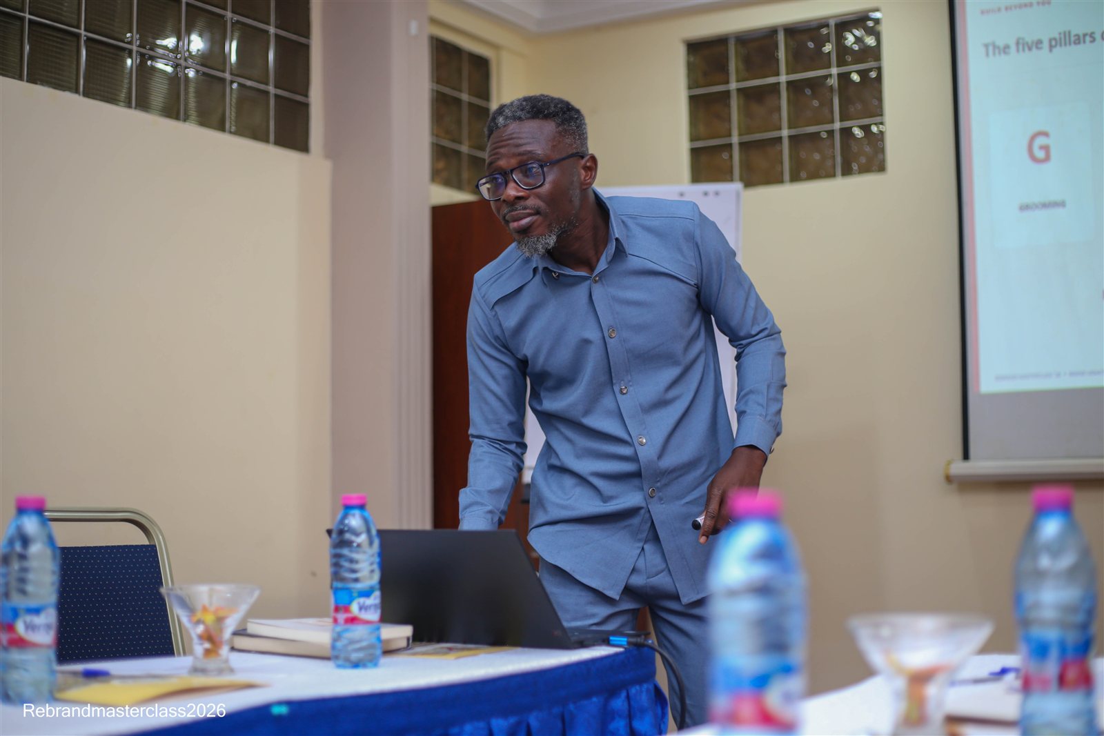 Bernard facilitating a Rebrand masterclass for professionals